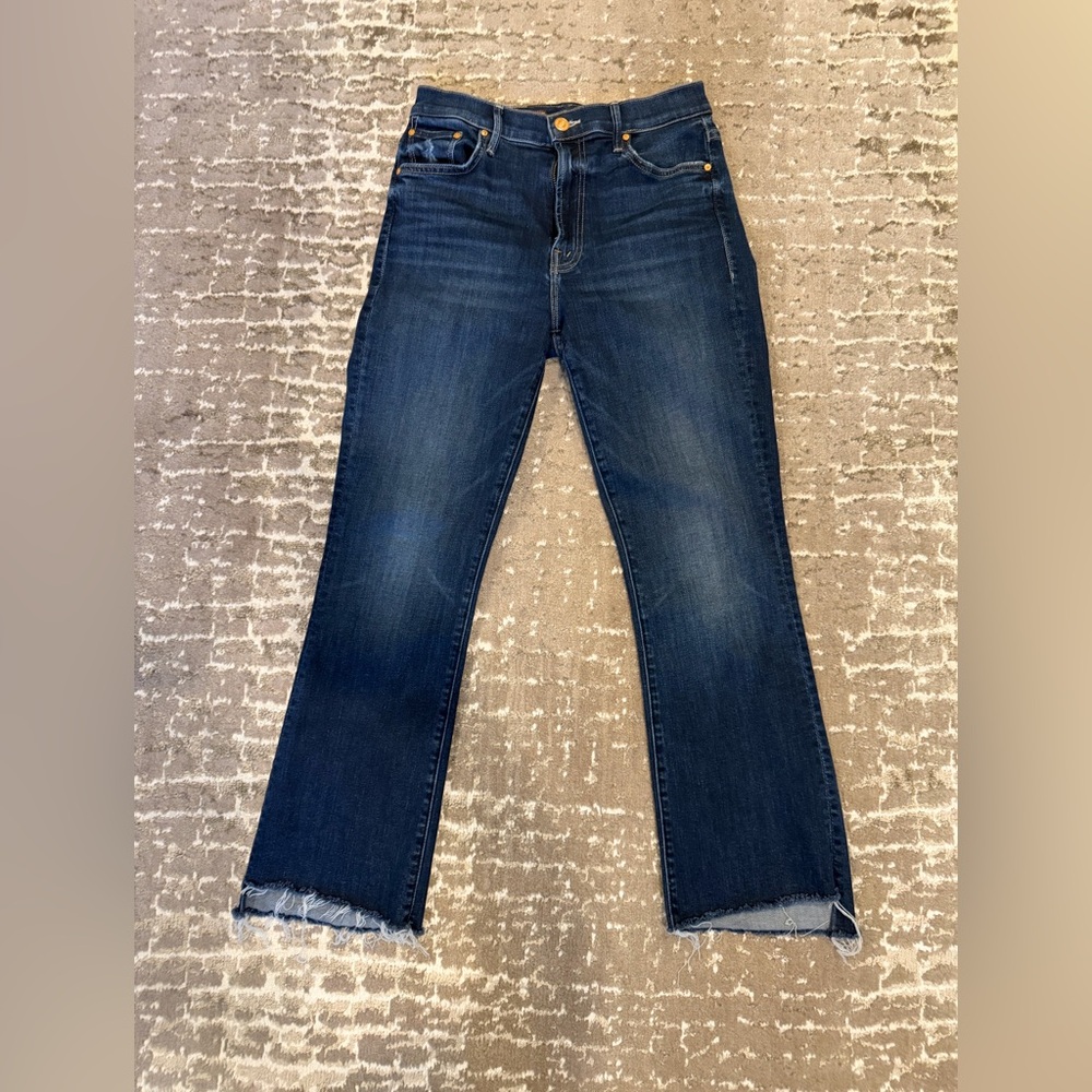 MOTHER Dark Blue insider Crop Step